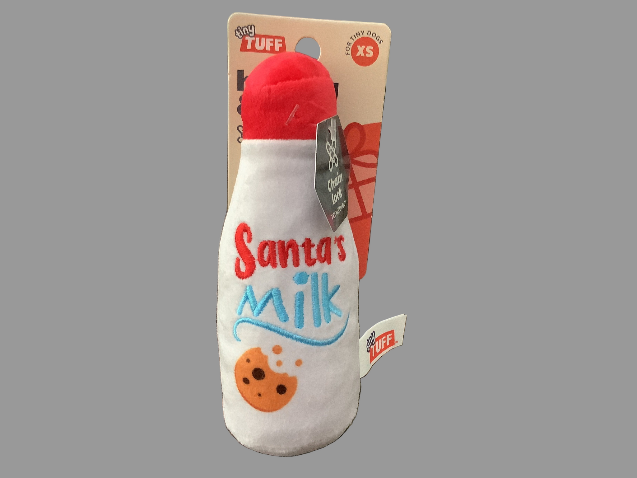 H&K Tiny Tuff Santa's Milk Dog Toy