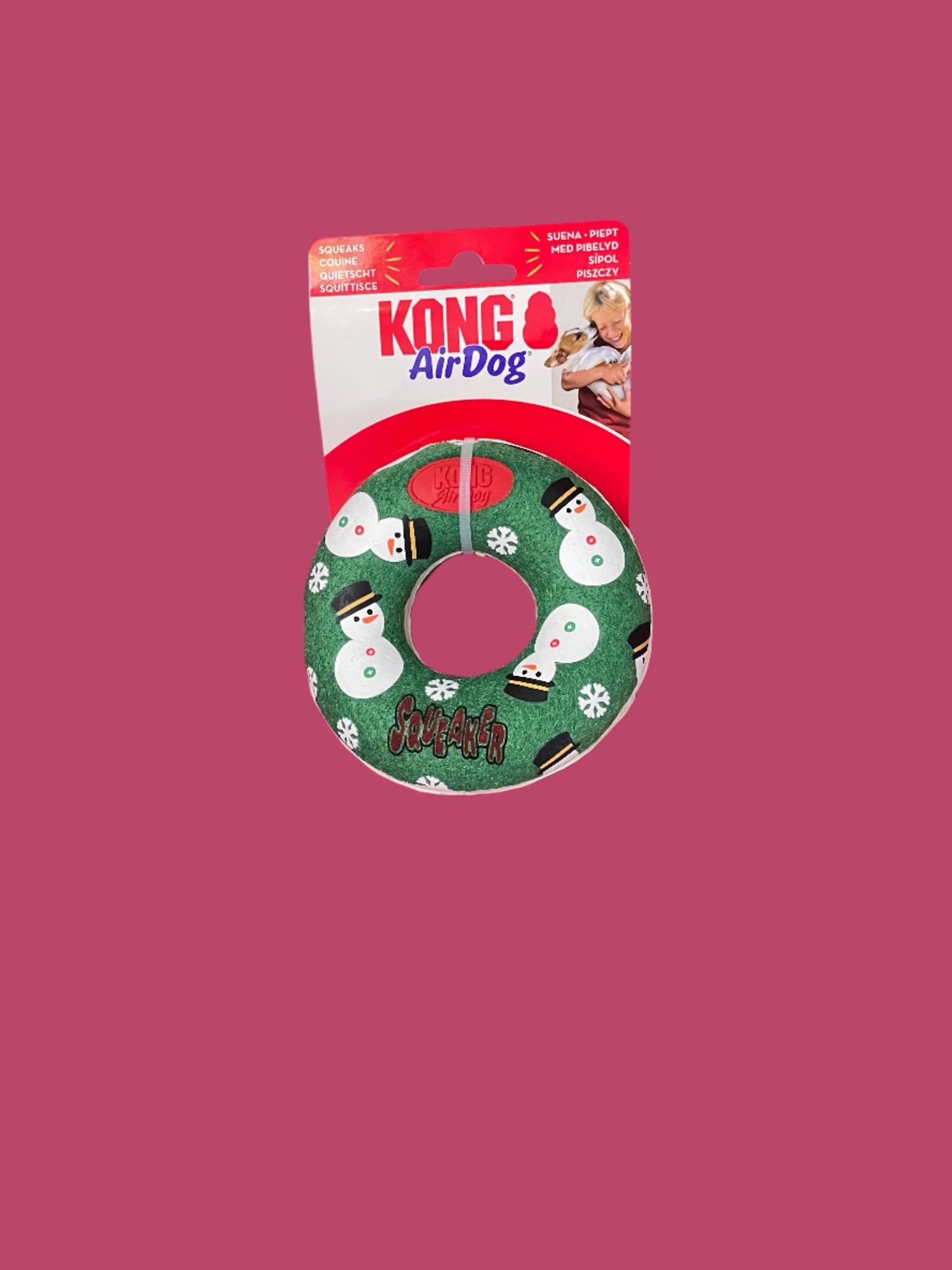 Kong Holiday Airdog Squeaker Donut