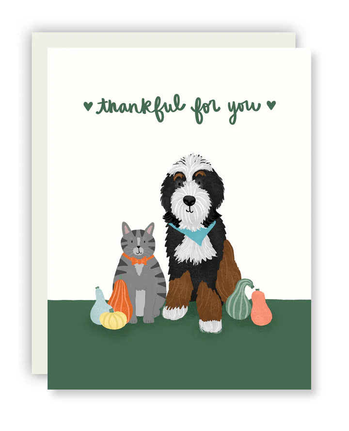Cheery Pet Thankful Greeting Card