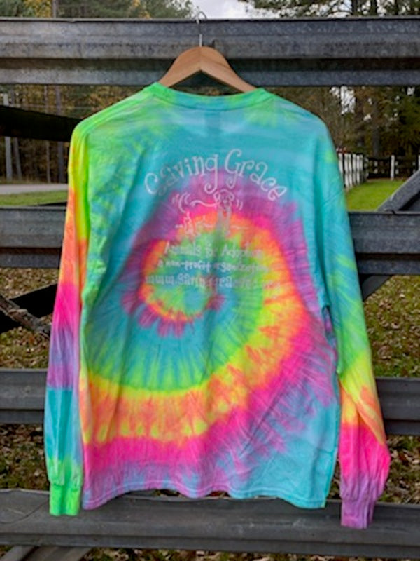 USA Tie Dye Rainbow with Big Monogram – Southern Grace Creations