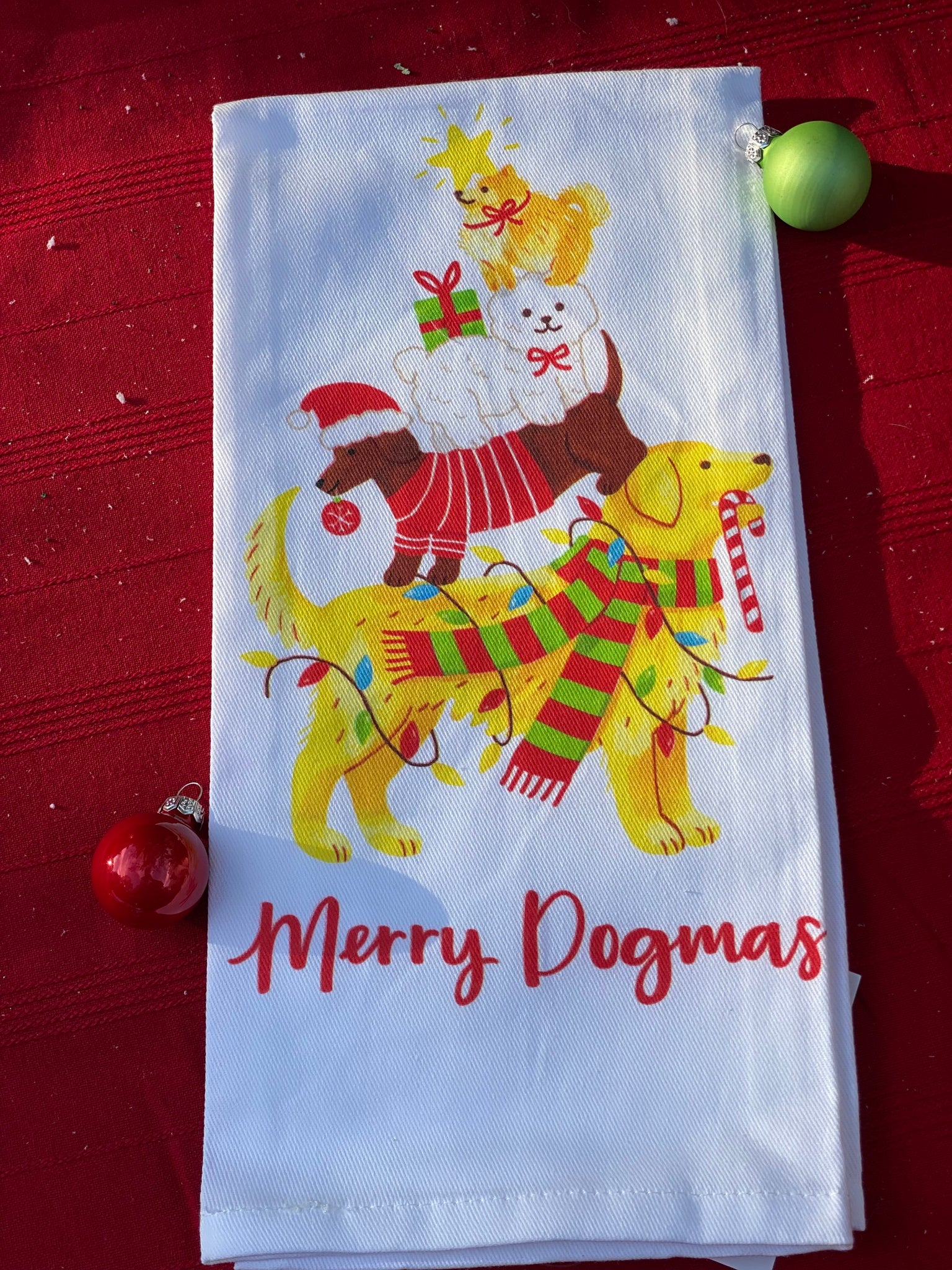 Peking Handicraft "Merry Dogmas" Kitchen Towel