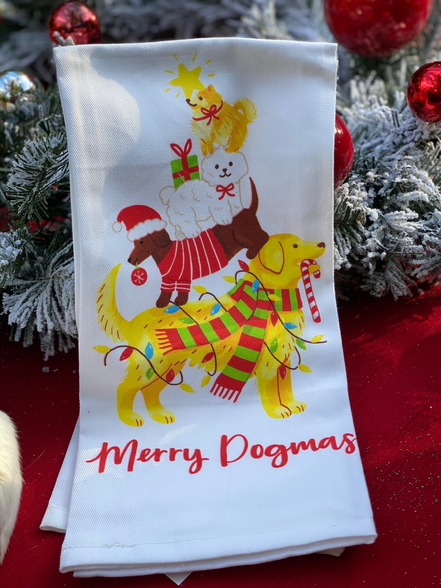 Peking Handicraft "Merry Dogmas" Kitchen Towel