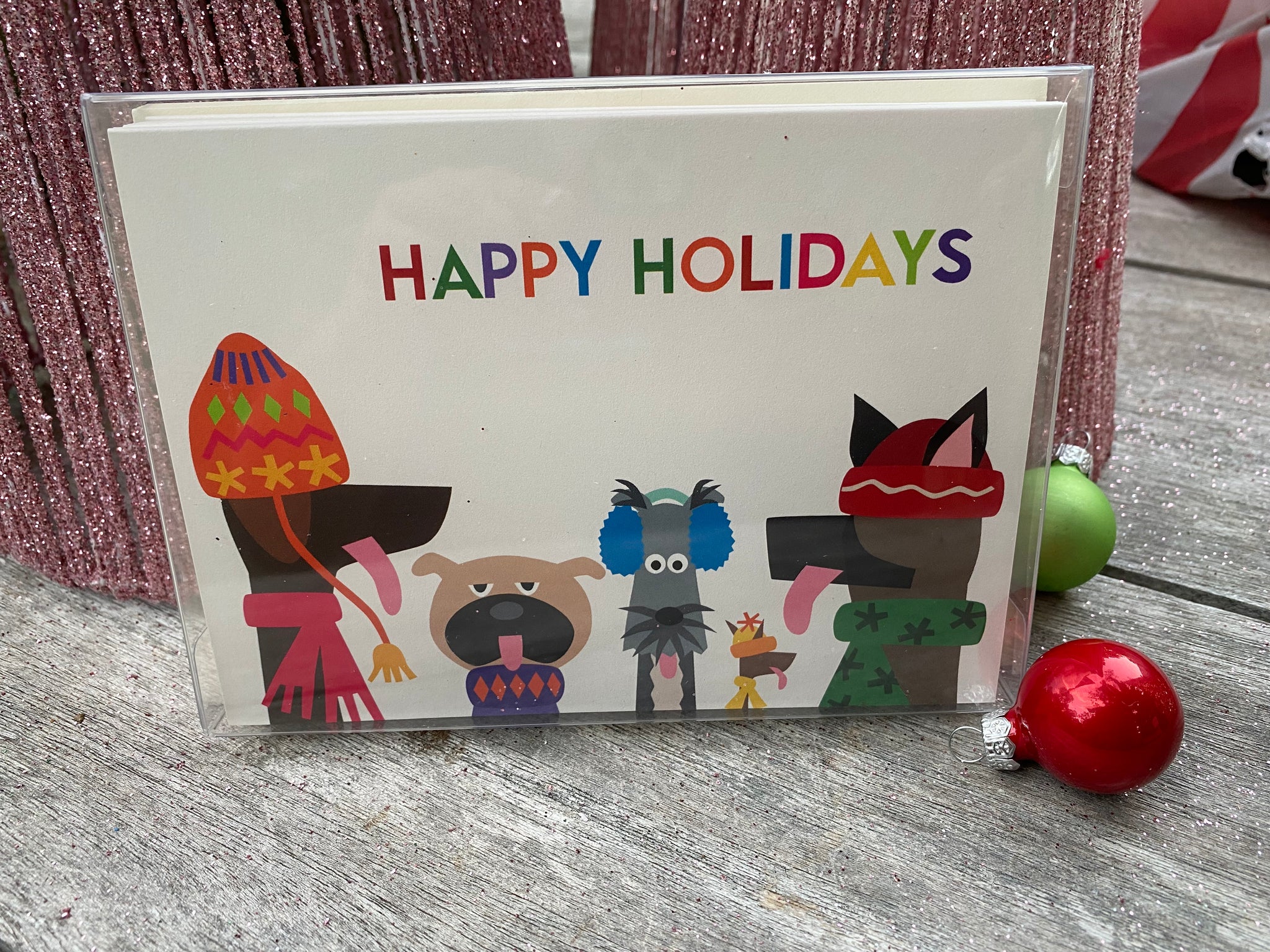 R. Nichols Holiday Doggies Holiday Cards 10 pack