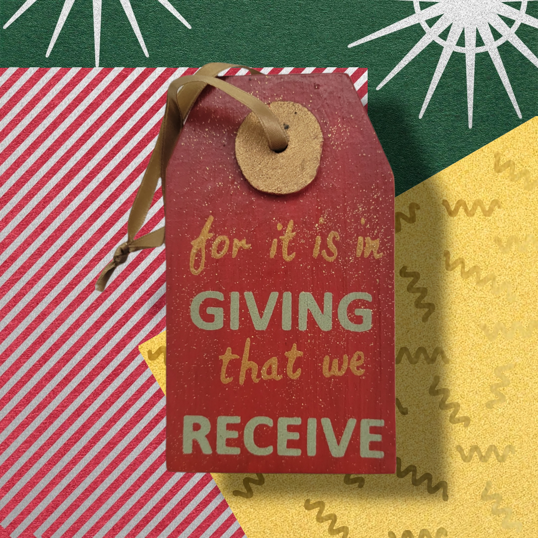 Hand Painted Wood Gift Tag